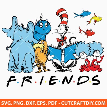 Dr. Seuss Friends SVG, Seuss Books Character SVG Thing 1 thing 2 SVG ...