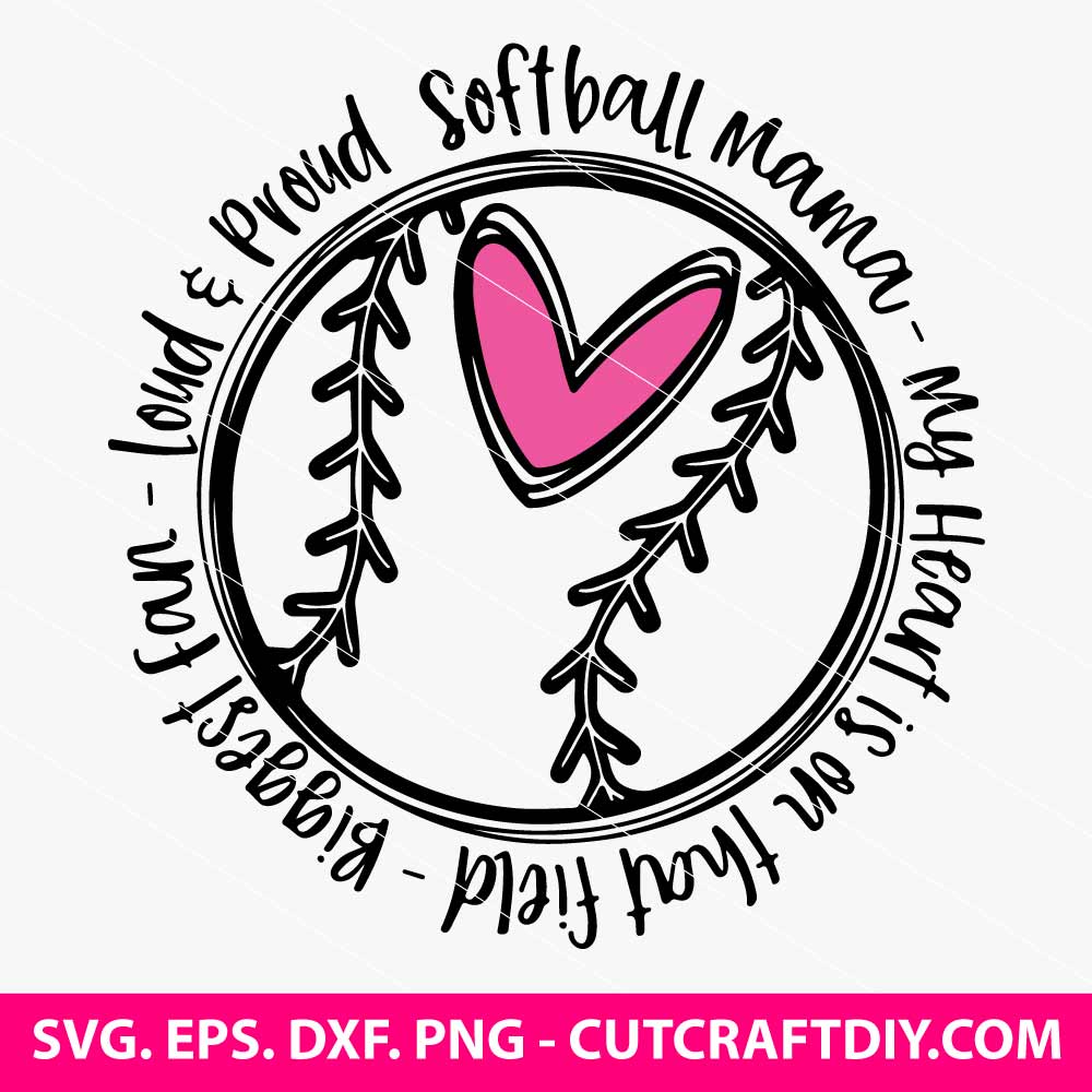 Softball Mama SVG, Softball Mom SVG, Softball Quote Clipart