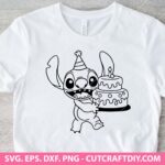 Stitch Birthday SVG, Lilo And Stitch Birthday SVG, Stitch SVG, Happy Birthday SVG, PNG, DXF, EPS, Cut Files for Cricut, Silhouette, Clipart