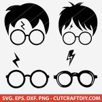 Harry Potter Glasses SVG, Harry Potter SVG, Hogwarts SVG, Wizard SVG, Magic SVG, Harry Potter Vector, PNG, DXF, EPS, Cut Files, Cricut