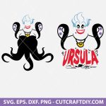 Ursula SVG Little Mermaid SVG Sea Witch SVG Disney Villain SVG Ursula Clipart PNG DXF EPS Cut Files Instant Download