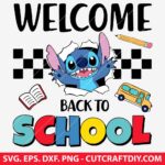 Welcome Back To School SVG, Stitch SVG, Lilo and Stitch SVG, Teacher SVG, PNG, DXF, EPS, Cutting Files for Cricut and Silhouette