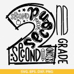 2nd Grade SVG, Second Grade SVG, Back to School SVG, Classroom SVG, Education SVG, PNG, DXF, EPS, Cut Files for Cricut and Silhouette