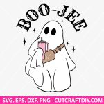 Boo-Jee Ghost SVG, Halloween cut file, Spooky cute SVG, Halloween decor SVG, Vinyl cutting file, PNG, DXF, EPS, Cricut, Silhouette