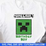 Minecrafter Birthday Boy SVG, Gamer birthday cut file, Pixel art birthday SVG, Video game birthday SVG, Minecraft-inspired SVG, PNG, DXF, EPS