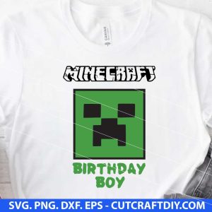 Minecrafter Birthday Boy SVG