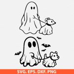 Ghost Dog SVG, Halloween dog SVG, spooky dog SVG, Halloween pet SVG, ghost SVG, dog clipart, Halloween vector, Cricut Halloween SVG