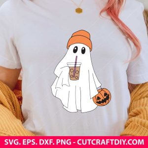 Halloween Ghost Iced Coffee SVG