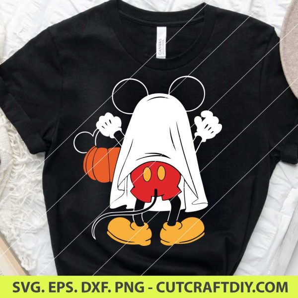 Halloween Mickey Ghost SVG