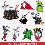 Tim Burton The Nightmare Before Christmas SVG and PNG Characters, Jack Skellington SVG, Sally SVG, Halloween SVG, Oogie Boogie SVG