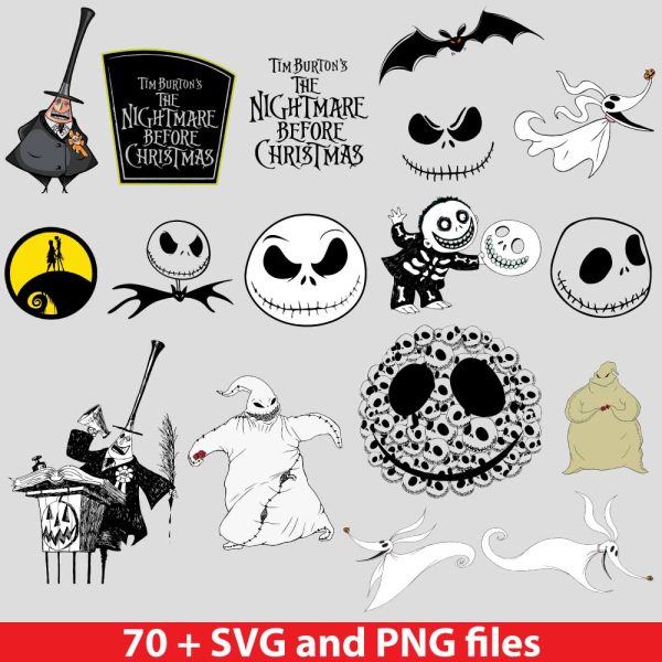 Tim Burton The Nightmare Before Christmas SVG