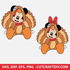 Mickey and Minnie Turkey SVG