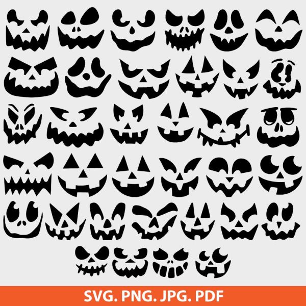 Pumpkin Face SVG Bundle