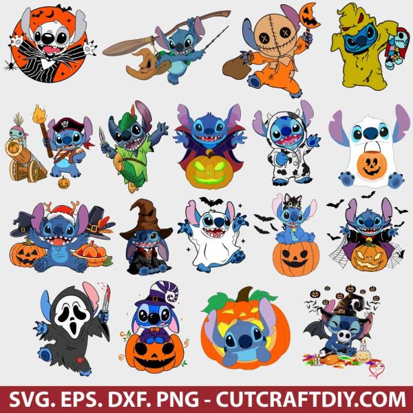 Stitch Halloween SVG