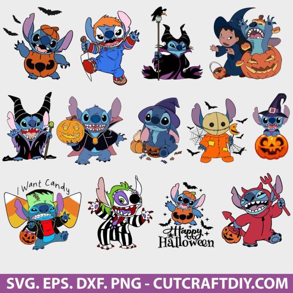 Stitch Halloween SVG