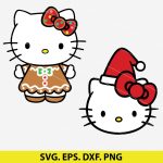 Hello Kitty Gingerbread SVG, Christmas SVG, Gingerbread Cookie Design, Cute Holiday SVG, Cricut Crafts, Holiday Decorations SVG