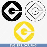 Minion Gru Logo SVG, Gru 'G' logo SVG, Despicable Me SVG, Minion SVG, Cricut Minion design, Minion t-shirt design, Minion gift SVG