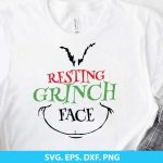 Resting Grinch Face SVG, funny Christmas SVG, holiday SVG, Cricut Christmas SVG, Christmas humor SVG, Grinch face SVG, Grinch-themed crafts