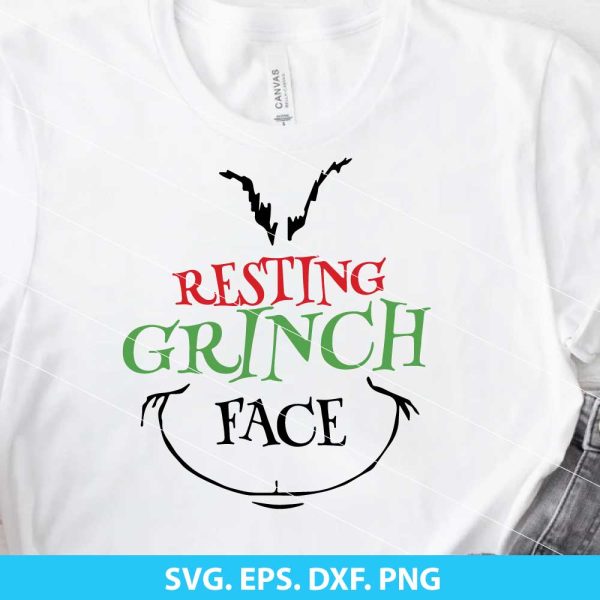 Resting Grinch Face SVG