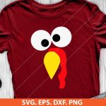 Thanksgiving Turkey Face SVG, cute turkey SVG, Thanksgiving crafts, Cricut Thanksgiving design, Thanksgiving kids shirt SVG, turkey decor SVG