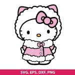 Hello Kitty Christmas SVG, Kawaii Christmas cut file, cute holiday SVG, festive Hello Kitty design, Cricut Christmas projects, Hello Kitty ornaments SVG