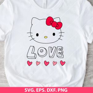 Hello Kitty Love SVG