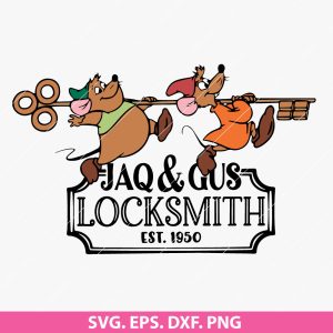 Cinderella Jaq and Gus Locksmith SVG