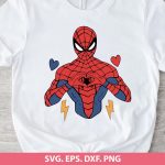Spider-Man Heart SVG, Spider-Man Valentine's SVG, Superhero Valentine's Day Design, Superhero Love SVG, PNG, DXF, EPS, Cut Files
