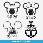 Cruise Trip 2025 SVG Bundle, Family Vacation 2025 SVG, Travel SVG for Cricut, Anchor SVG, Cruise shirt design, Tropical cruise SVG, PNG, DXF, EPS