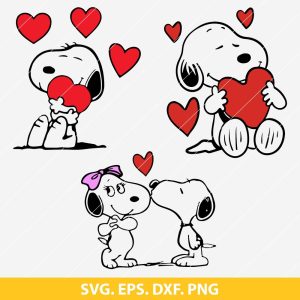 Peanuts Snoopy Valentine SVG