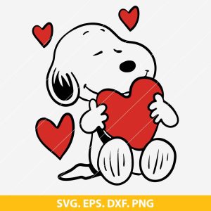 Snoopy Valentine SVG