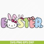 Easter Hello Kitty SVG, Hello Kitty SVG, Easter SVG, Hello Kitty Easter bunny, Easter clipart, cute Easter design, digital download, Cricut file