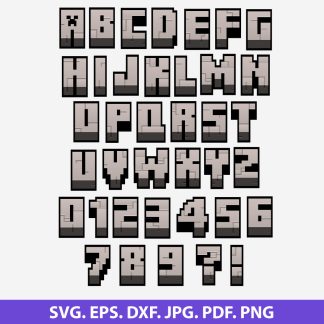 Minecraft font SVG